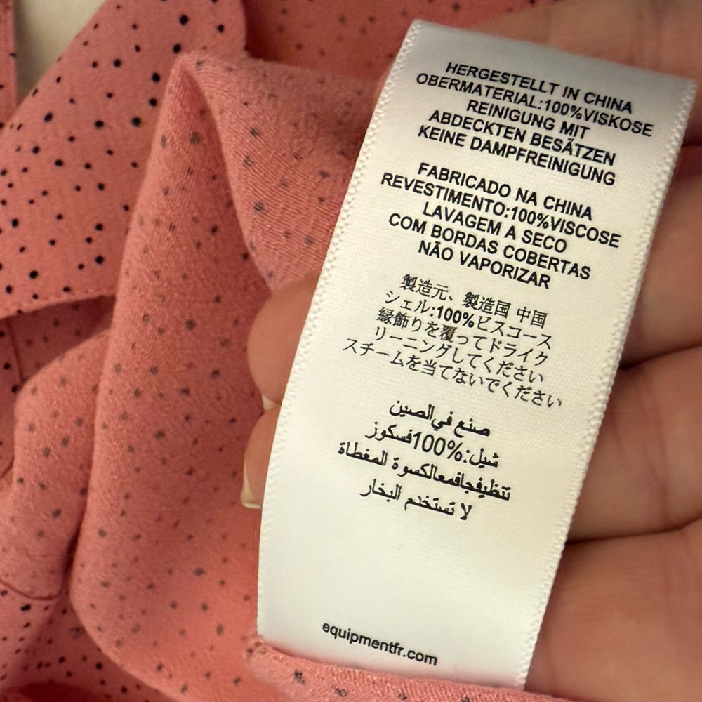 Equipment Rose Polka Dot Button-Down Shirt - Picture 5 of 6